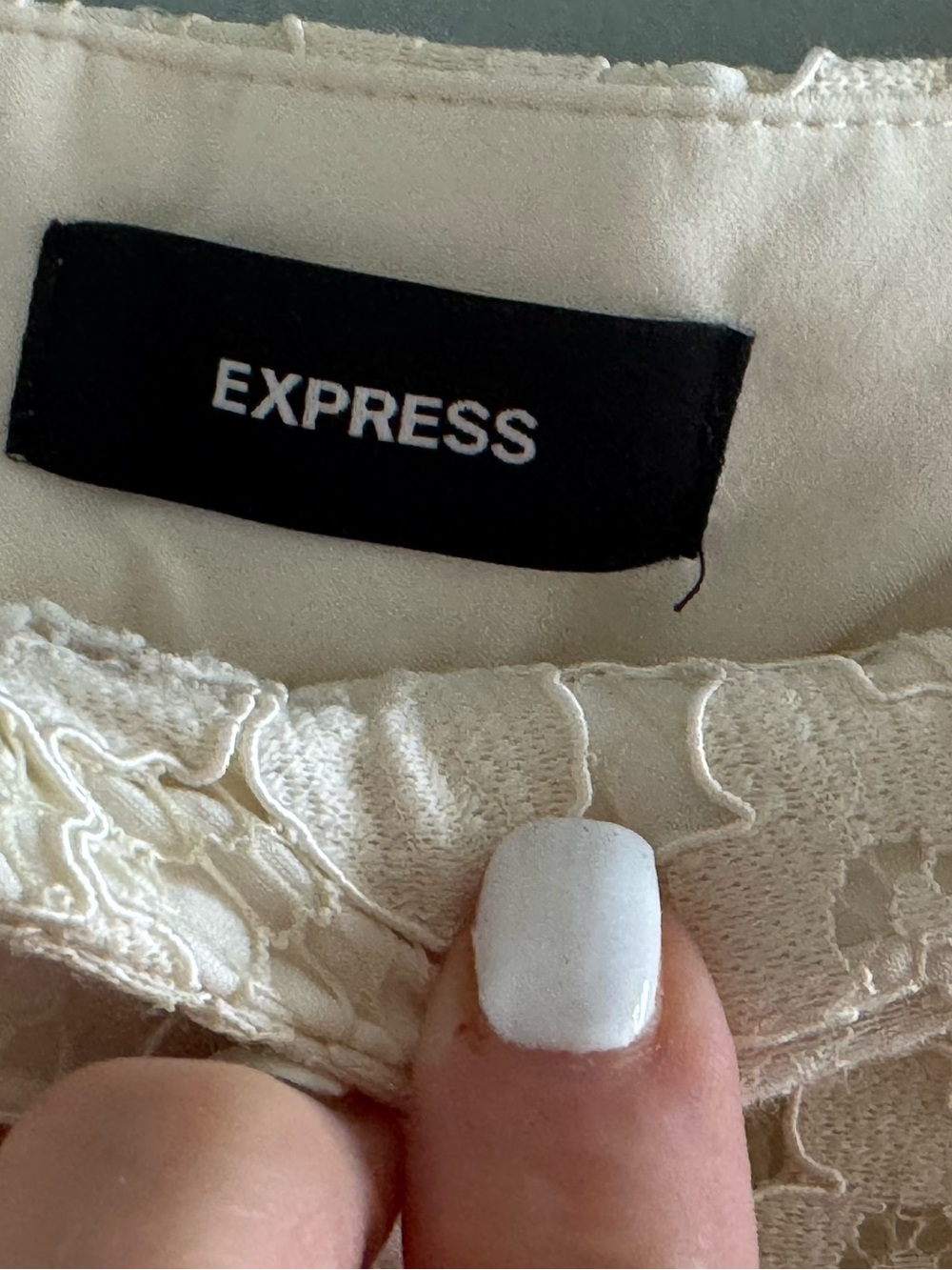 Express Cream White Lace Pants size 4 - Picture 5 of 5